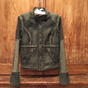 Joie Olive Green Corduroy Moto Jacket